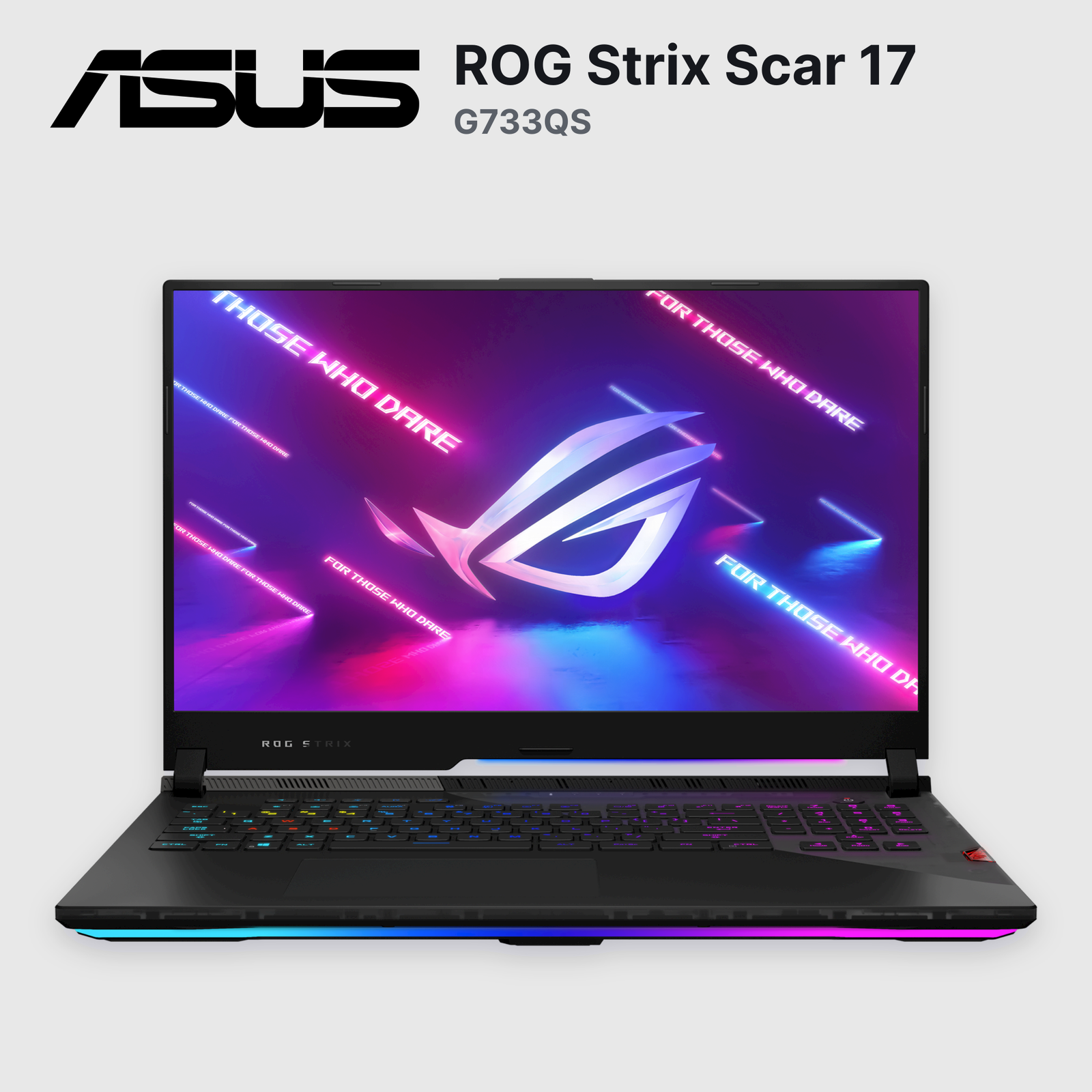 Laptop ASUS ROG Strix Scar 17 G733QS Ryzen 9-5900HX 32GB 1TB SSD + 1TB SSD RTX 3080 17.3" Open box (90NR0591-M03860)