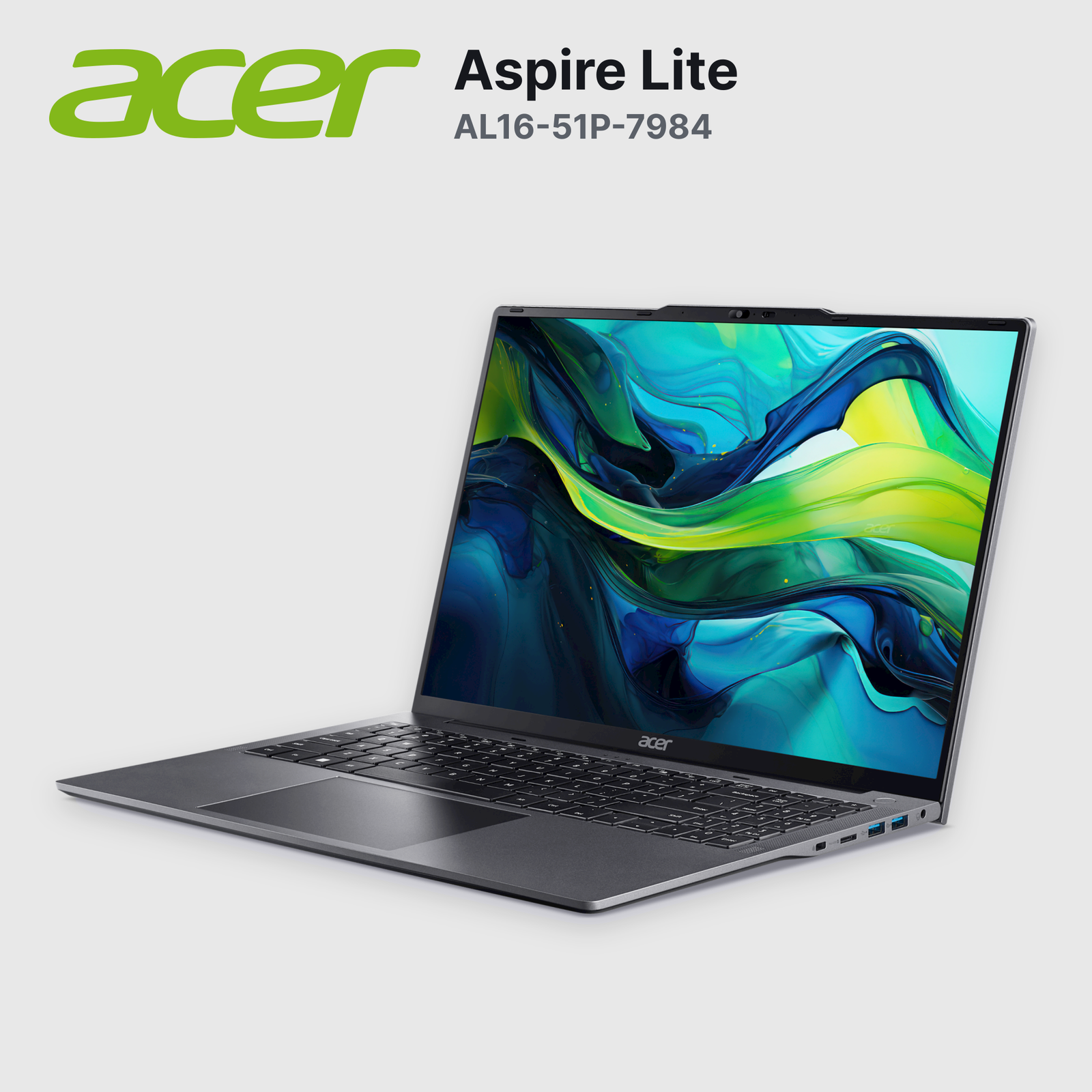 Laptop Acer Aspire Lite AL16-51P-7984 Core I7-1255U 16GB 512GB SSD 16" (NX.KX0AL.006)