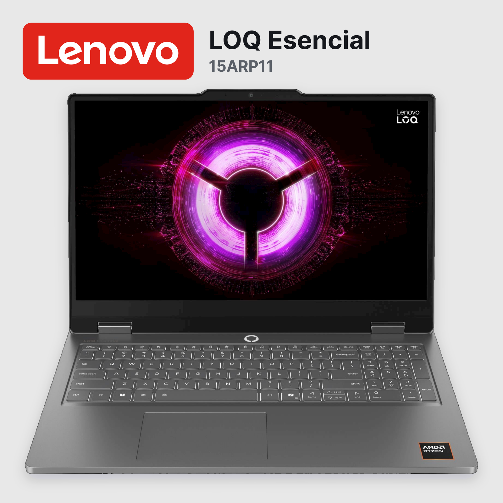 Laptop Lenovo LOQ Esencial 15ARP11 Ryzen 7-170 16GB 512GB SSD RTX 5050 15.6" (83VA001PUS)